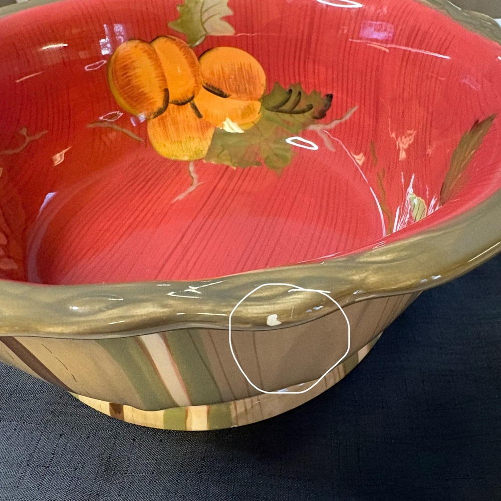 Trac Octavia Hill Collection Ceramic Large Salad Serving Bowl - Picture 3 of 10
